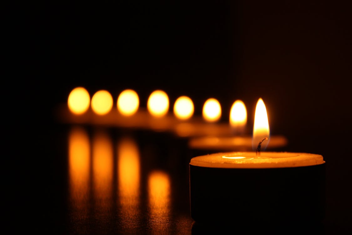 Free Lighted Candle Lot Stock Photo