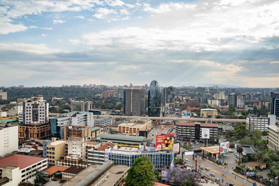 Aerial view of the Nairobi cityscape