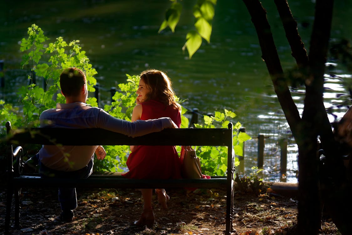 Couple Sitting on Bench