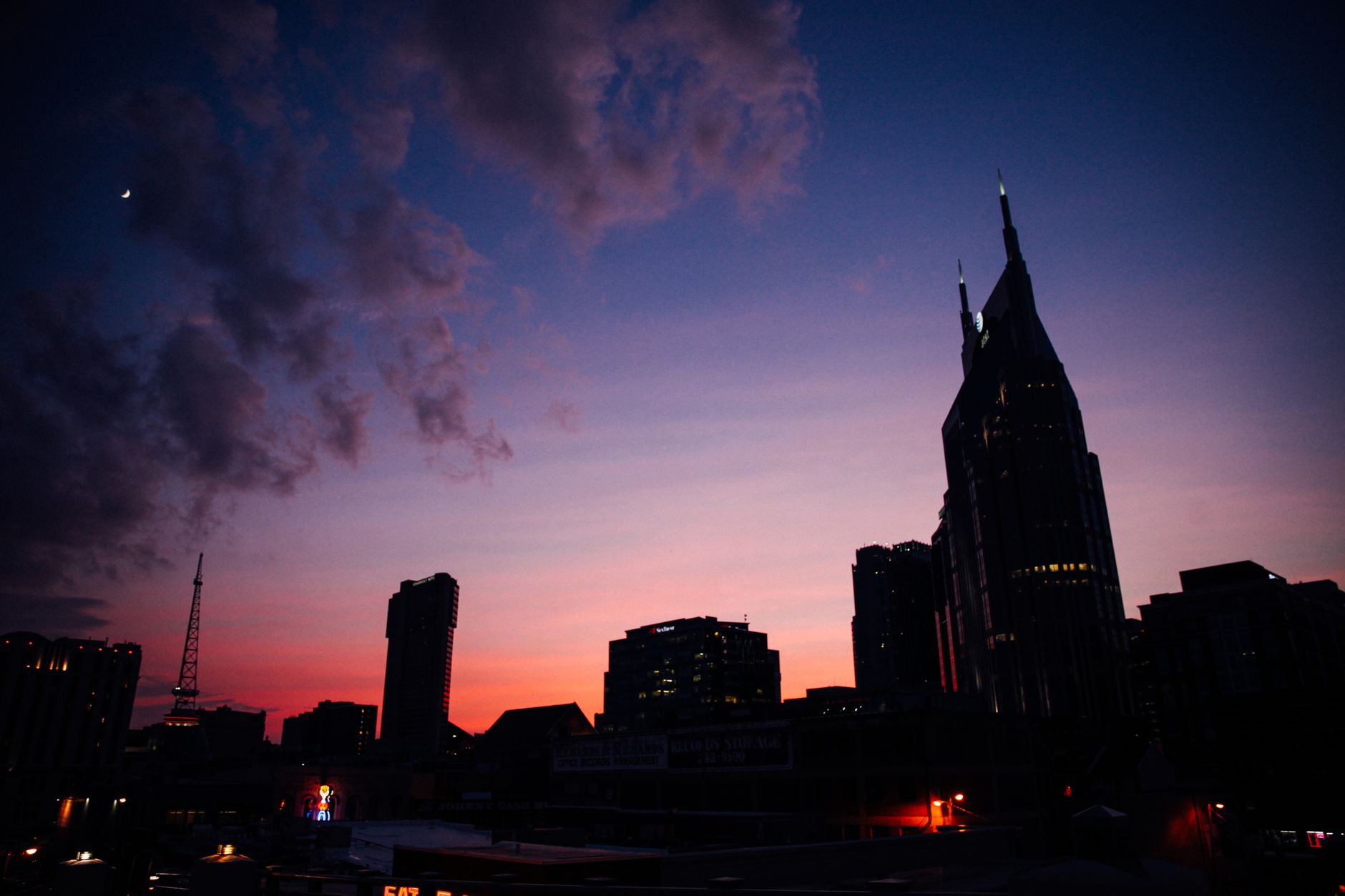 Nashville skyline seen from the Cumberland River