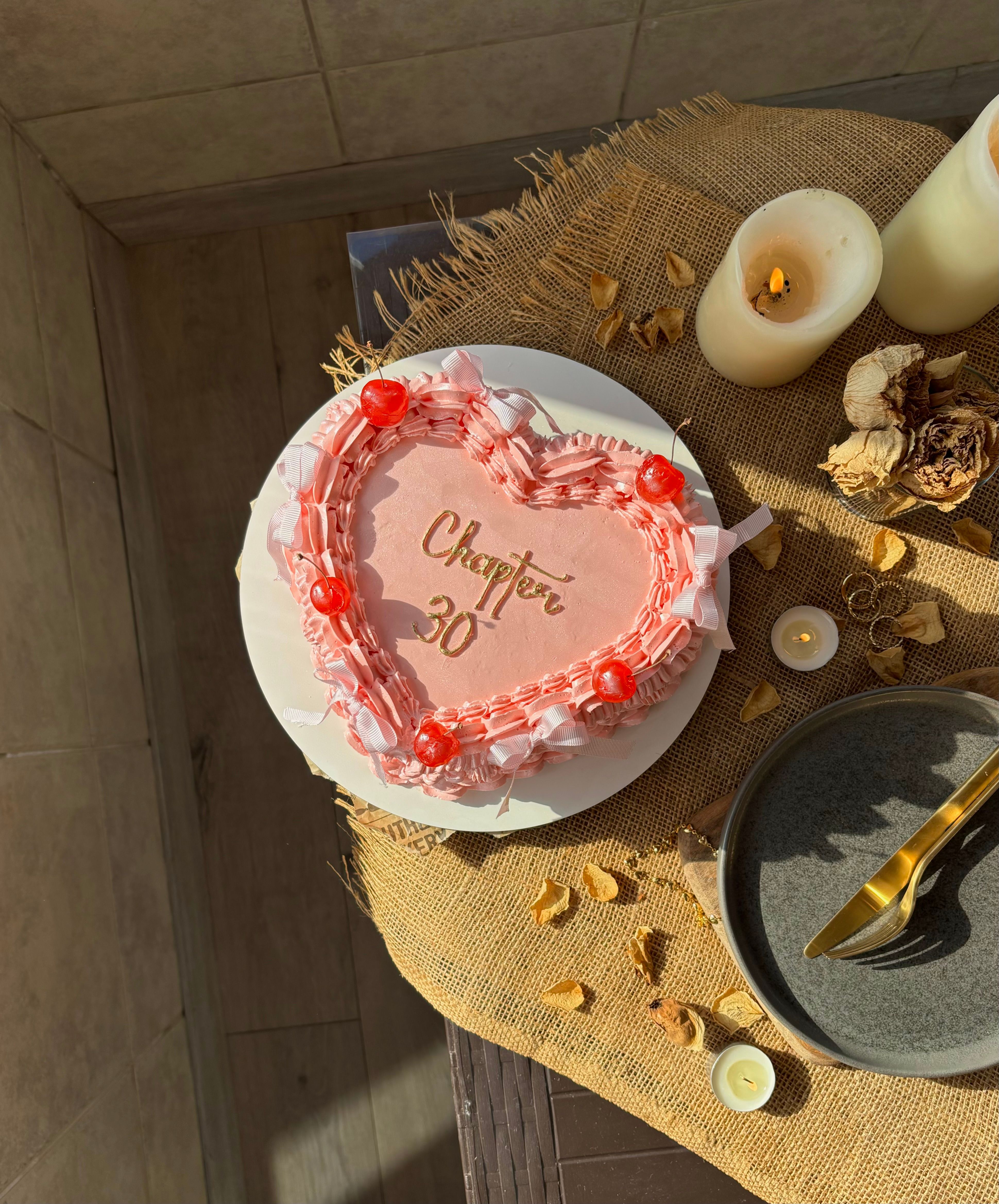 Heart-Shaped Cake with Chapter 30 Celebration · Free Stock Photo