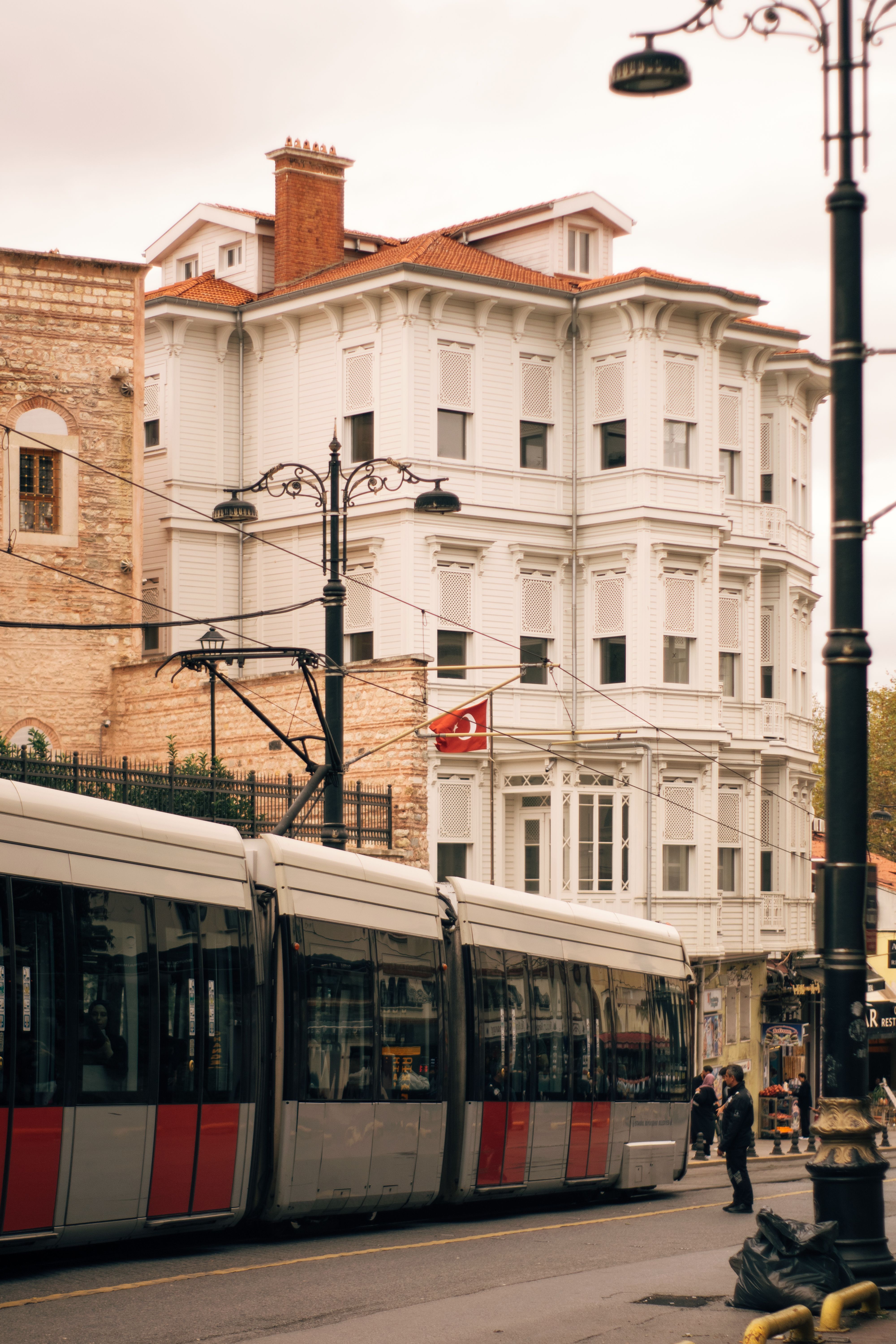 Tram Passing Historical Architecture in Istanbul · Free Stock Photo