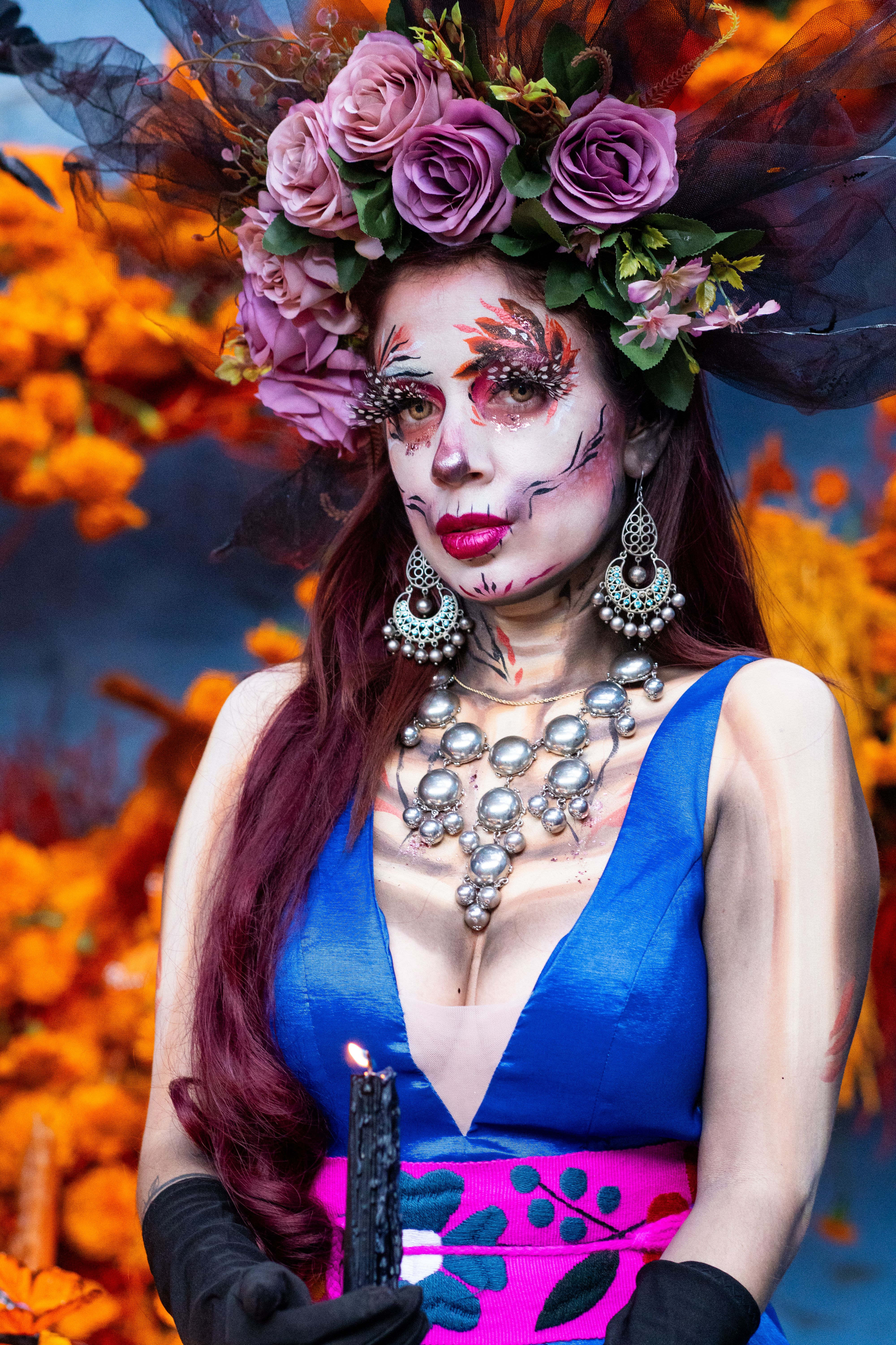 Colorful Catrina Costume in Mexico City · Free Stock Photo