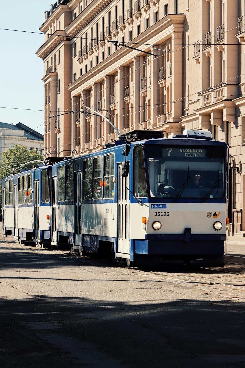 Blue Tram in Old Town Riga, Latvia · Free Stock Photo