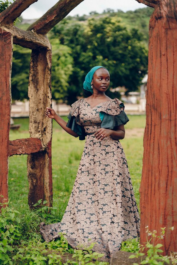 Nigerian woman posing outdoors