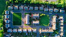 Top View Photo of Houses Near Street