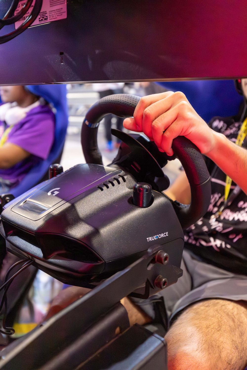 Sim Racing Setup with TrueForce Steering Wheel · Free Stock Photo