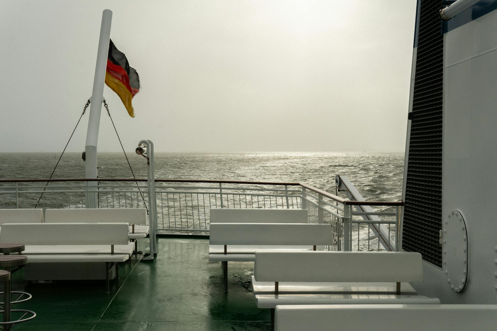 Serene Ferry Deck Overlooking the North Sea