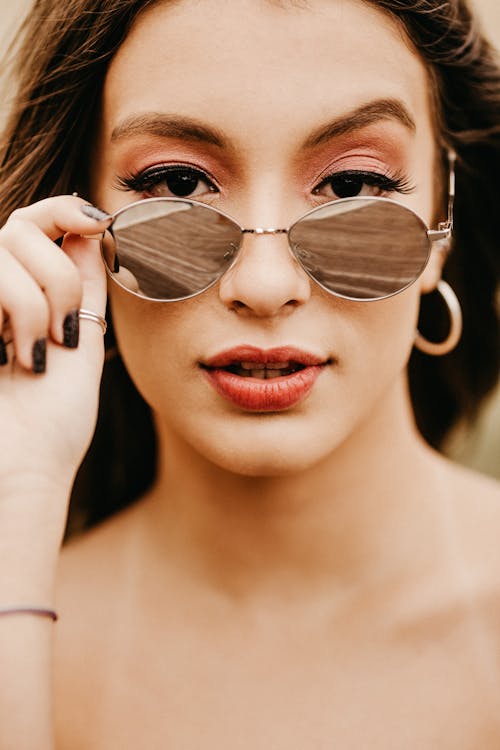 Free Woman Wearing Gray Sunglasses Stock Photo