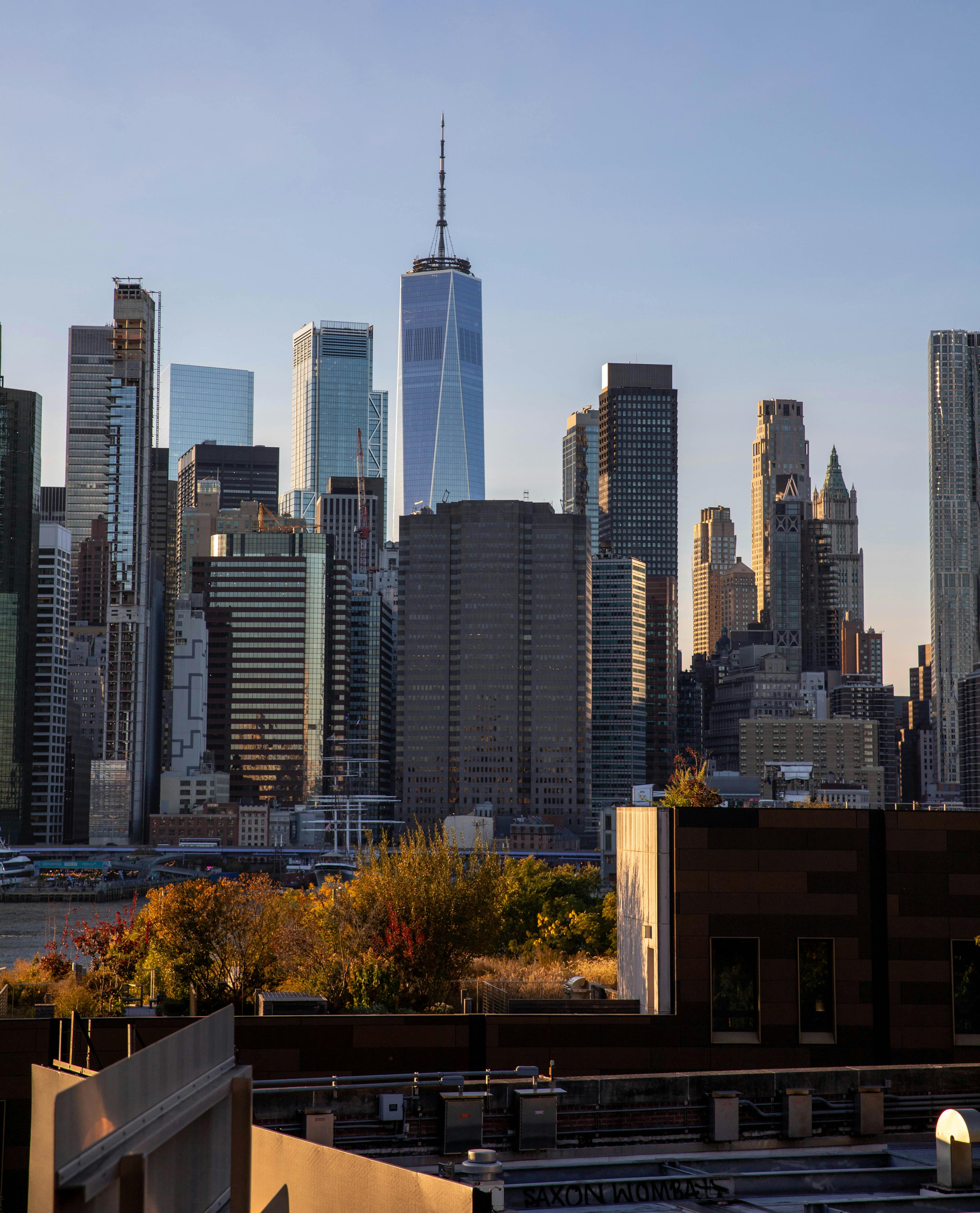 Low Angle Shot of the 1 World Trade Center Skyscraper in New