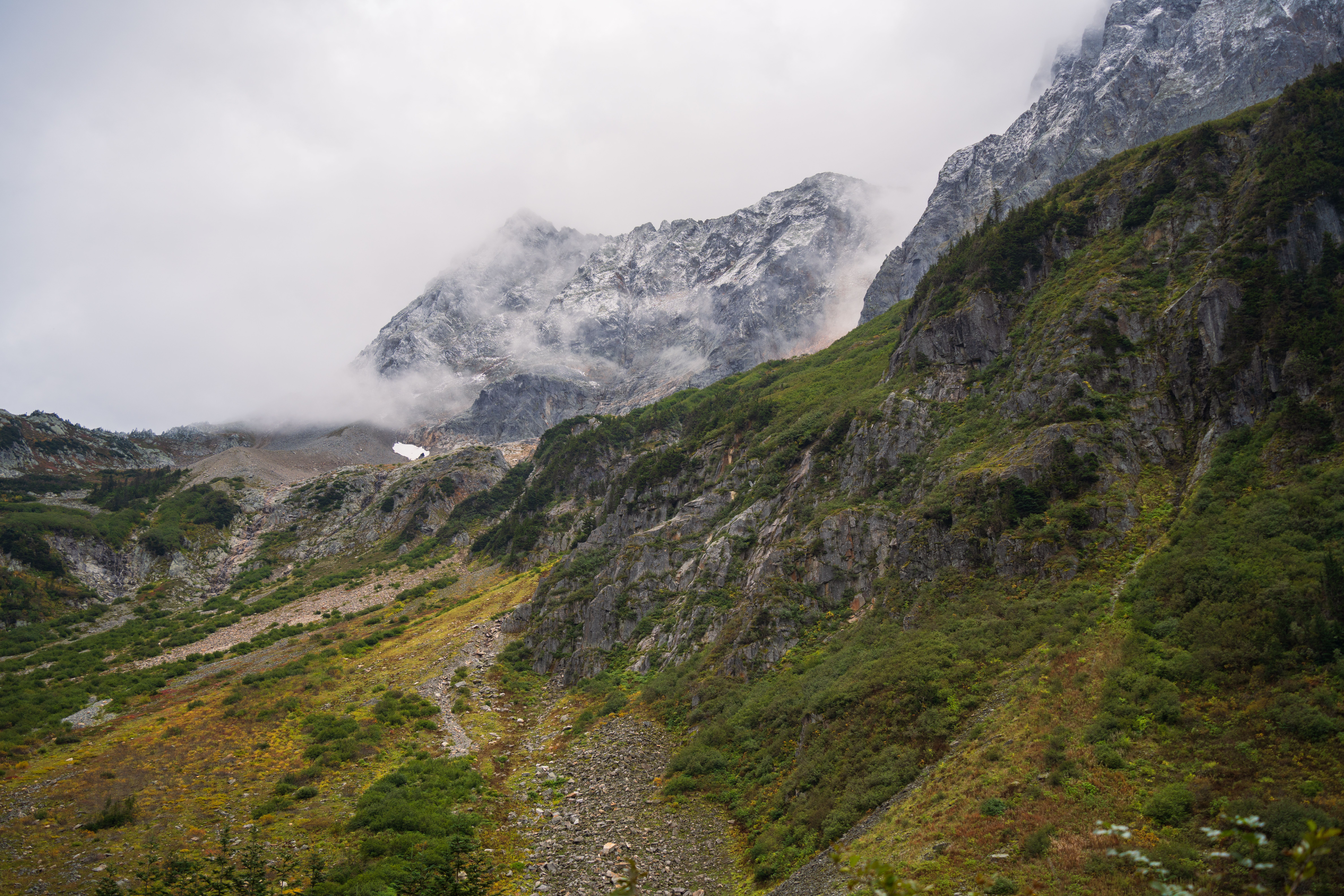 Stelvio National Park scenic landscape with mountains and lake