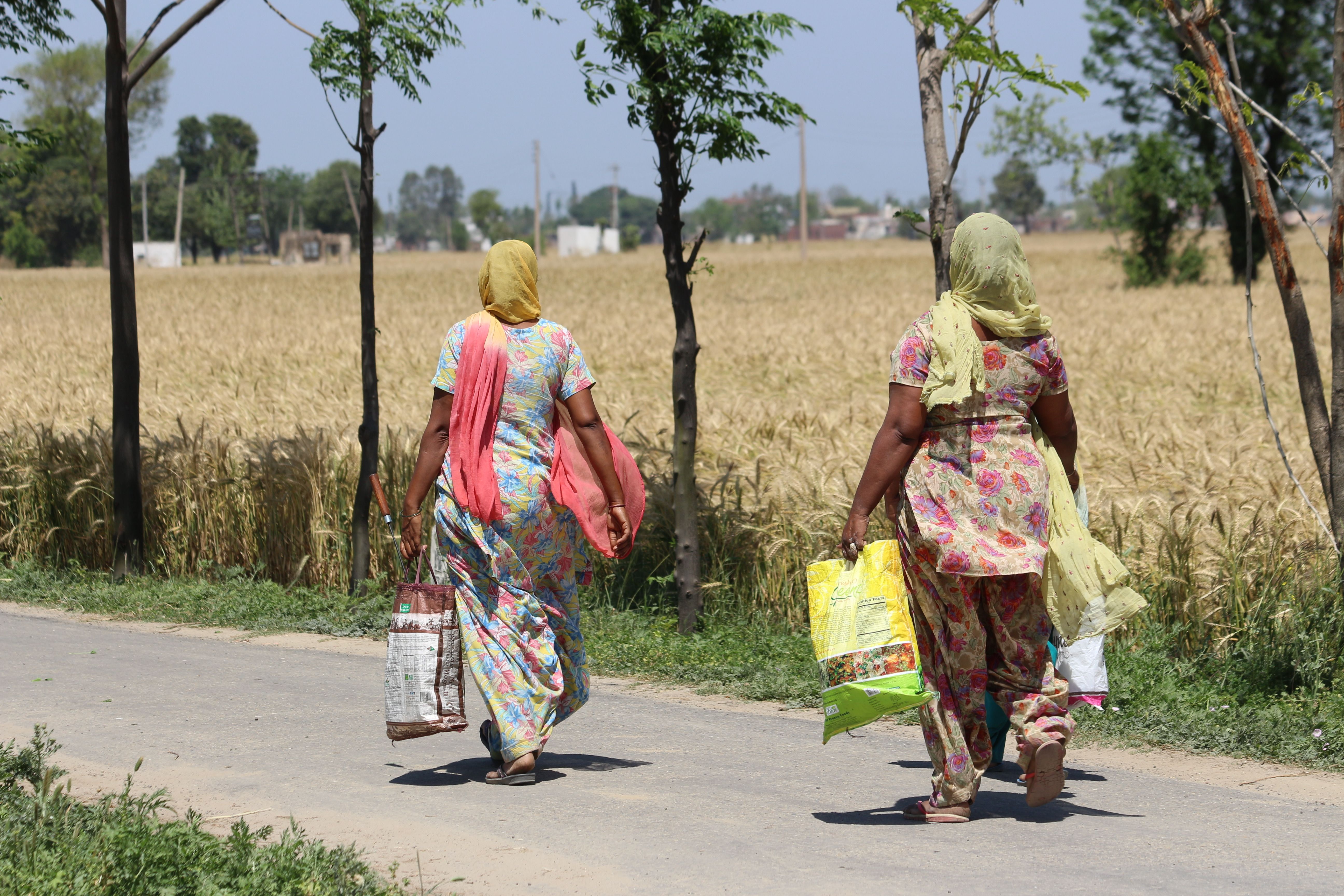 Rural Women Walking Along Countryside Road · Free Stock Photo