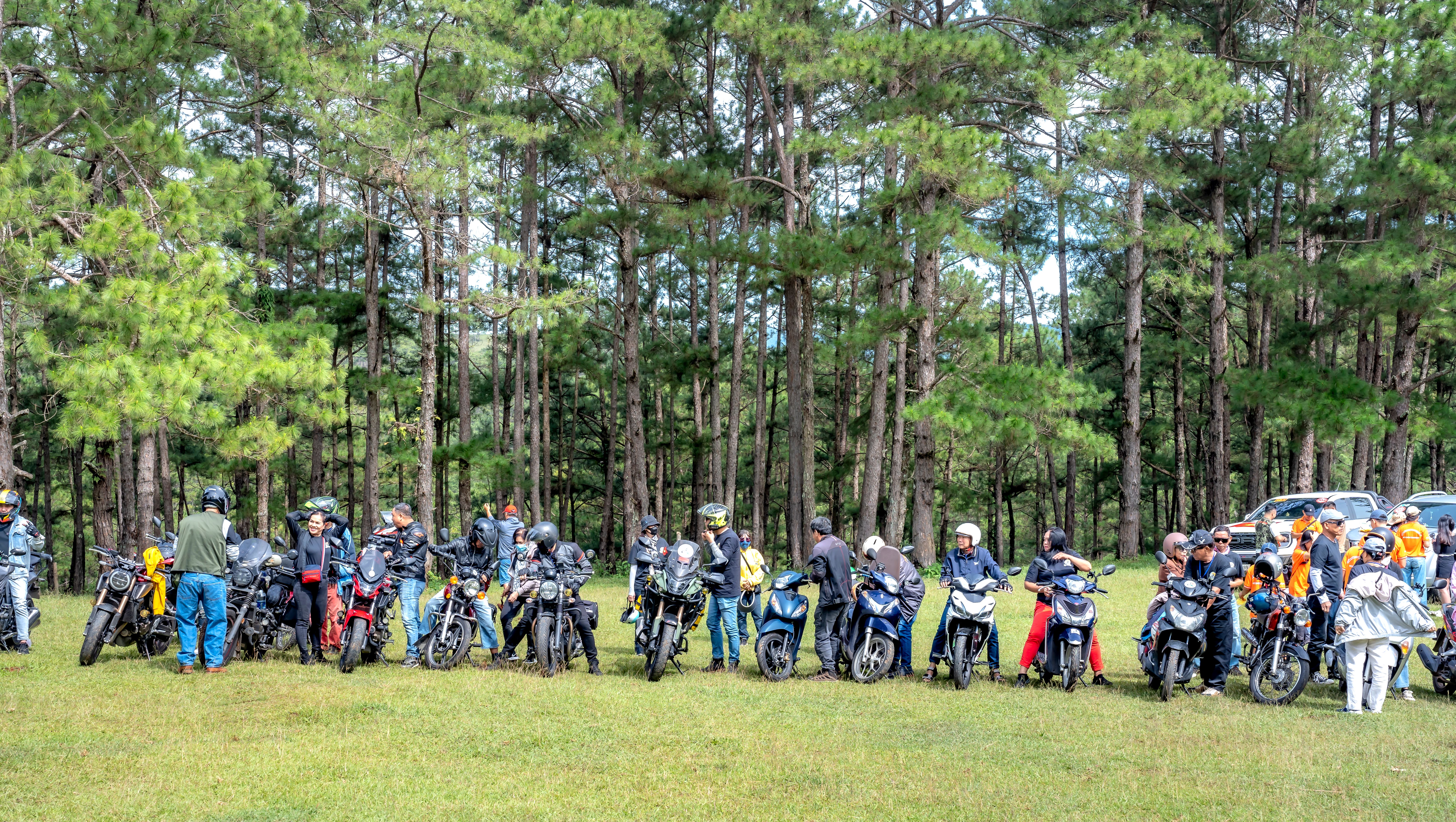 Grupo de amigos bikers