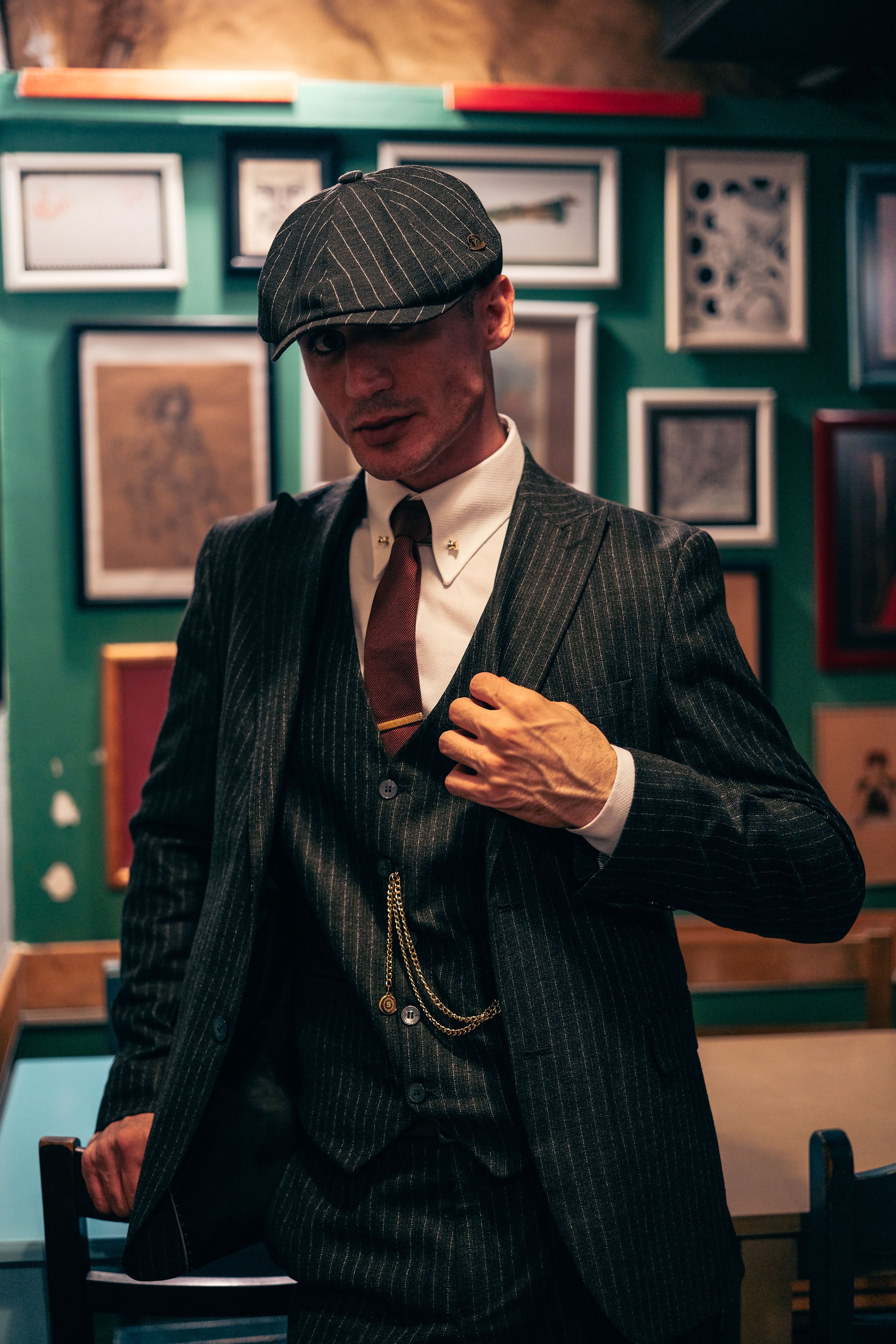 Man in Check Newsboy Cap · Free Stock Photo