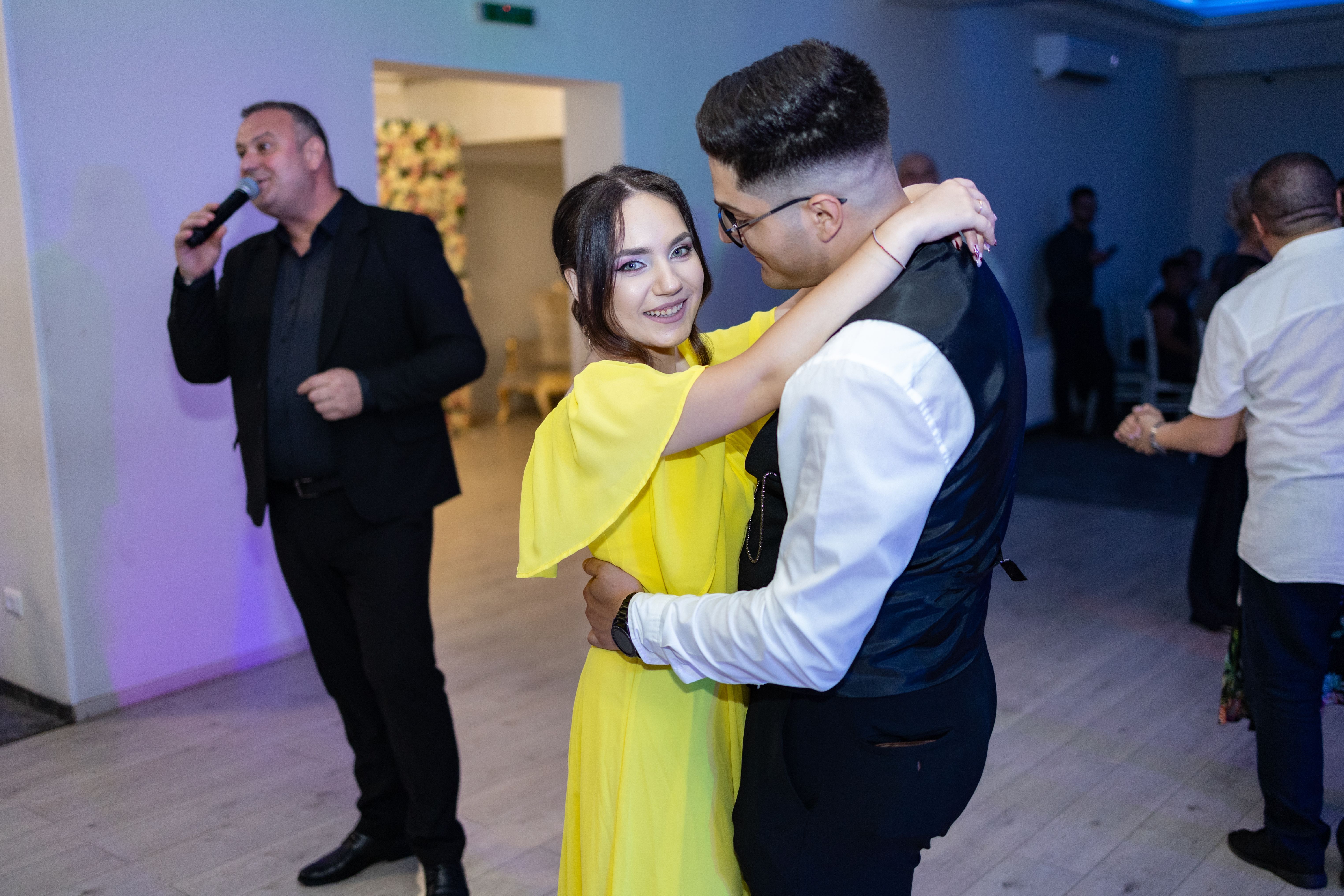 Couple Dancing at Indoor Wedding Reception · Free Stock Photo