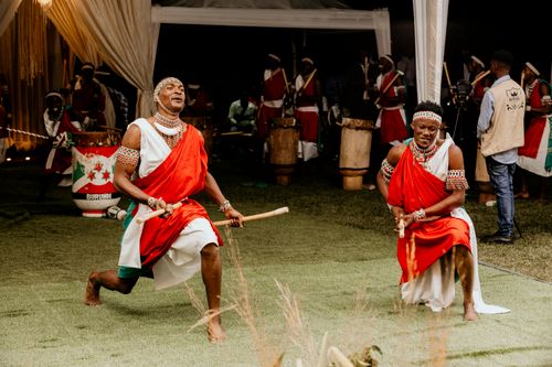 Free Vibrant traditional Burundian dance featuring colorful attire and cultural expressions. Stock Photo