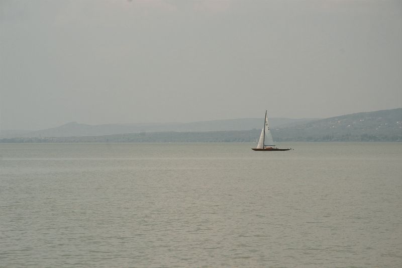 Lake Balaton at sunset in Hungary