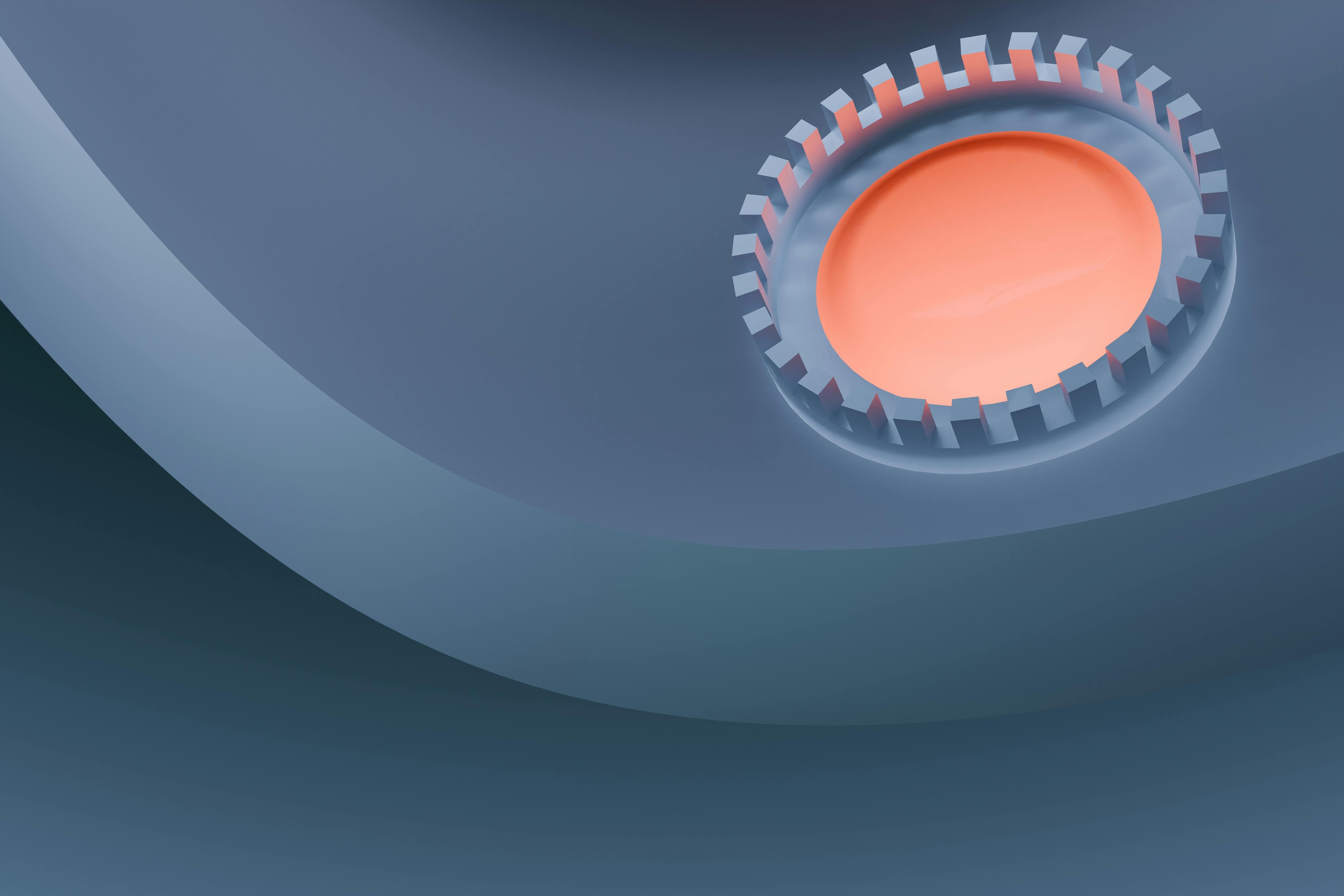 Zadarmo Abstraktné Geometrické 3 D Vykreslenie S Oranžovým Akcentom Fotka z fotobanky