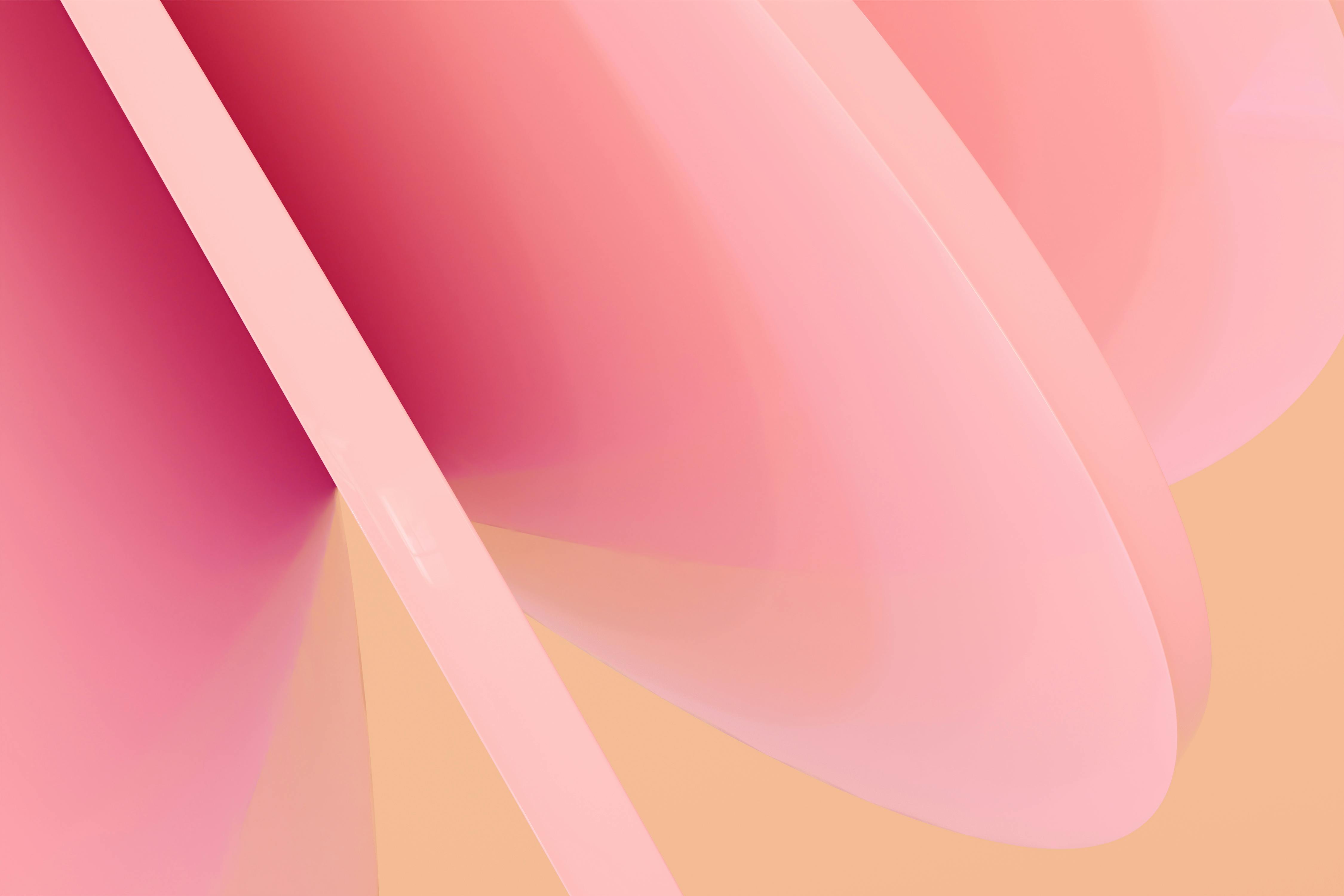 Gratis Diseño De Renderizado 3 D Abstracto En Color Rosa Suave Foto de stock