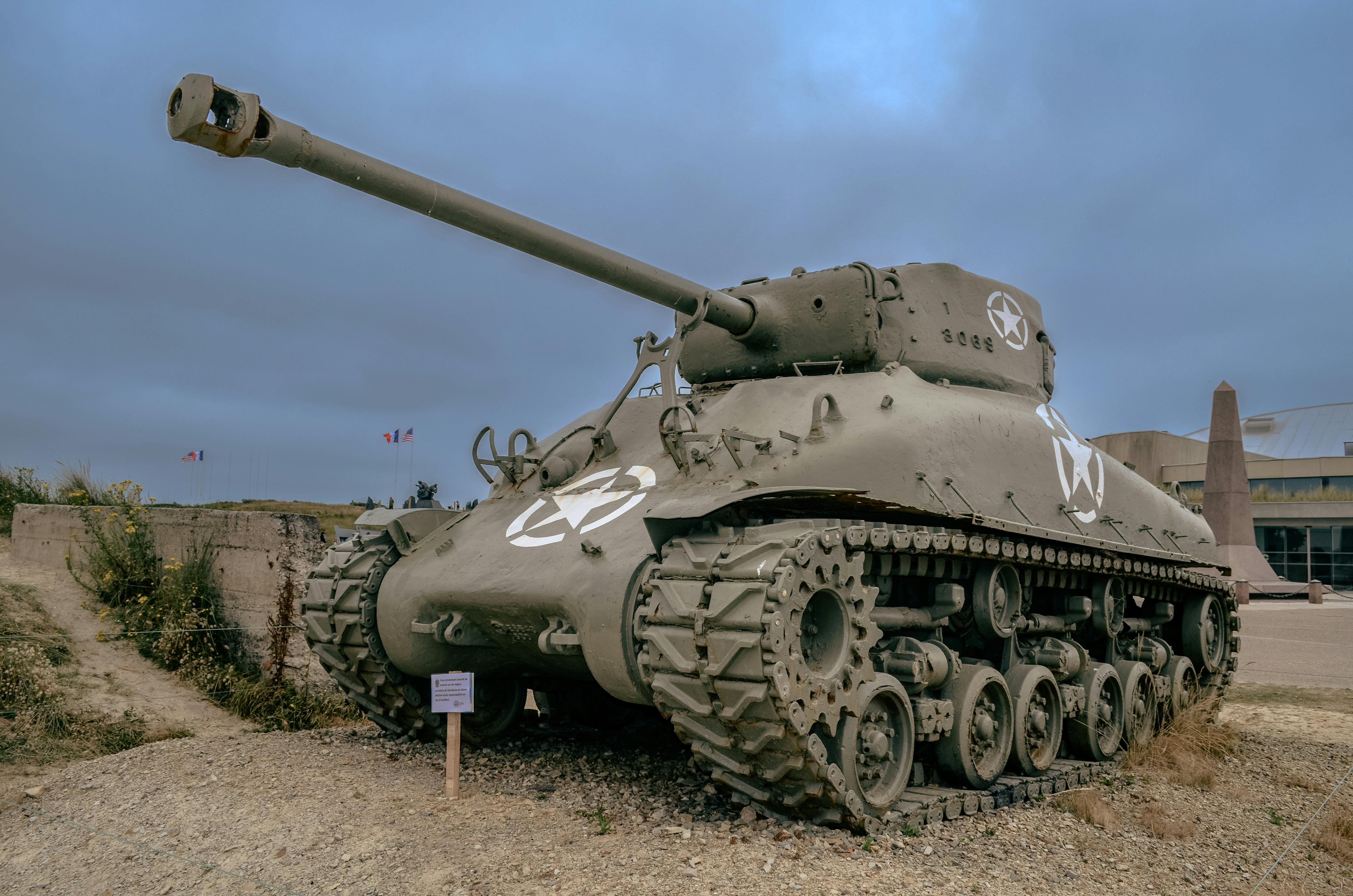 Historic WWII Tank at Normandy in France