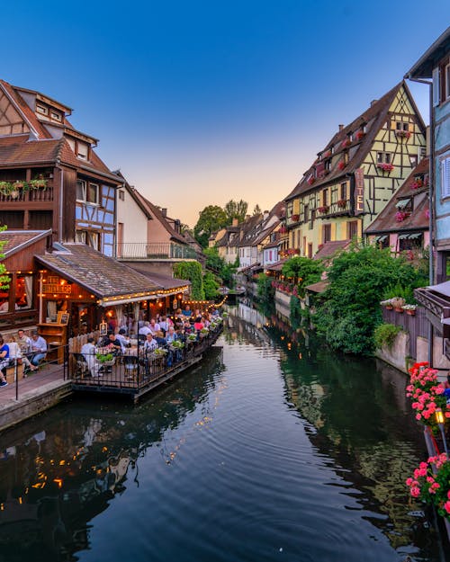 คลังภาพถ่ายฟรี ของ alsace, colmar, กลางคืน