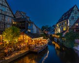 Photography of Buildings and Canal during Nighttime