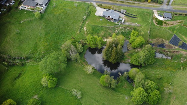 Vista Aerea Del Paesaggio Rurale Di Hamilton In Nuova Zelanda