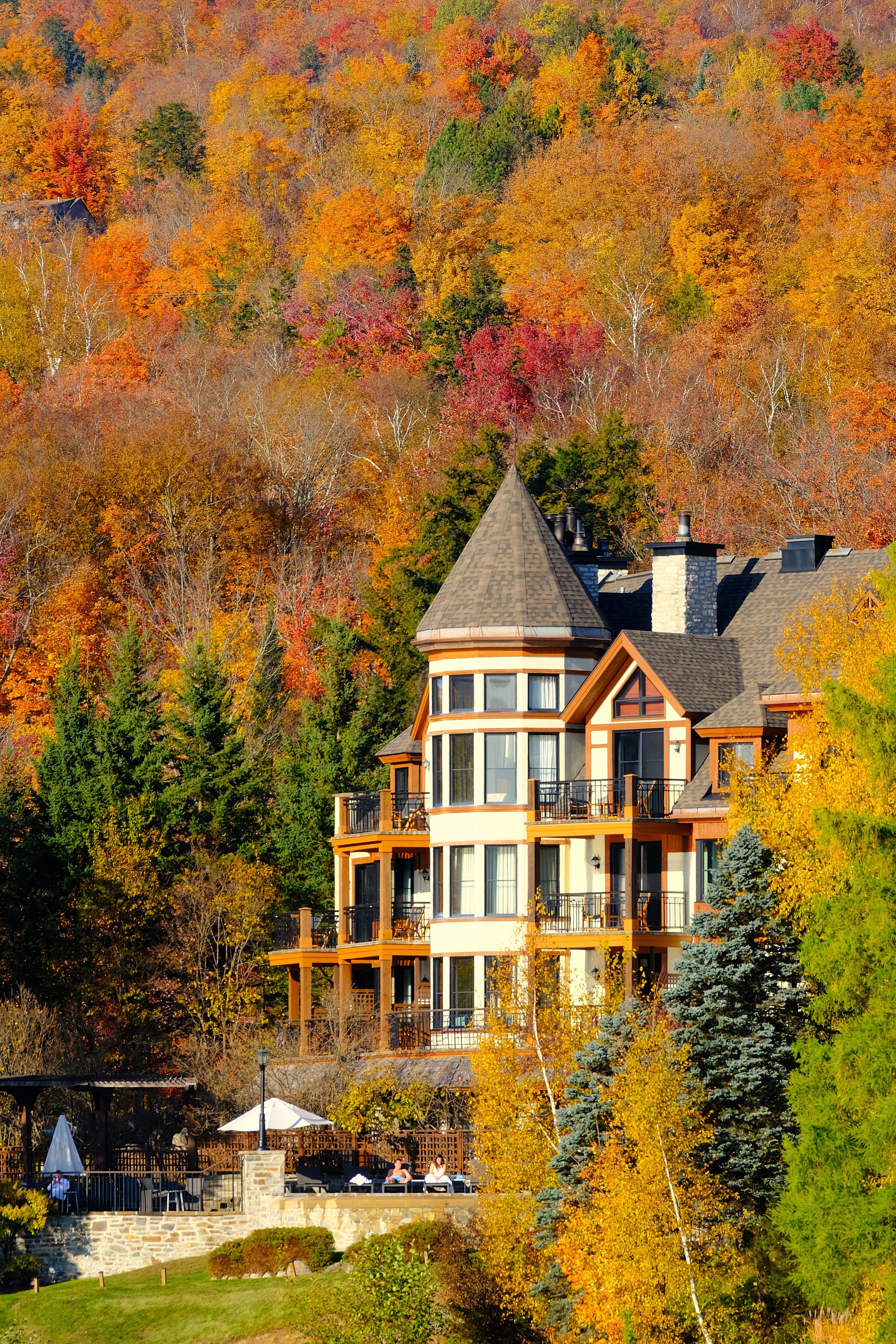 Elegant House Amidst Vibrant Autumn Foliage · Free Stock Photo