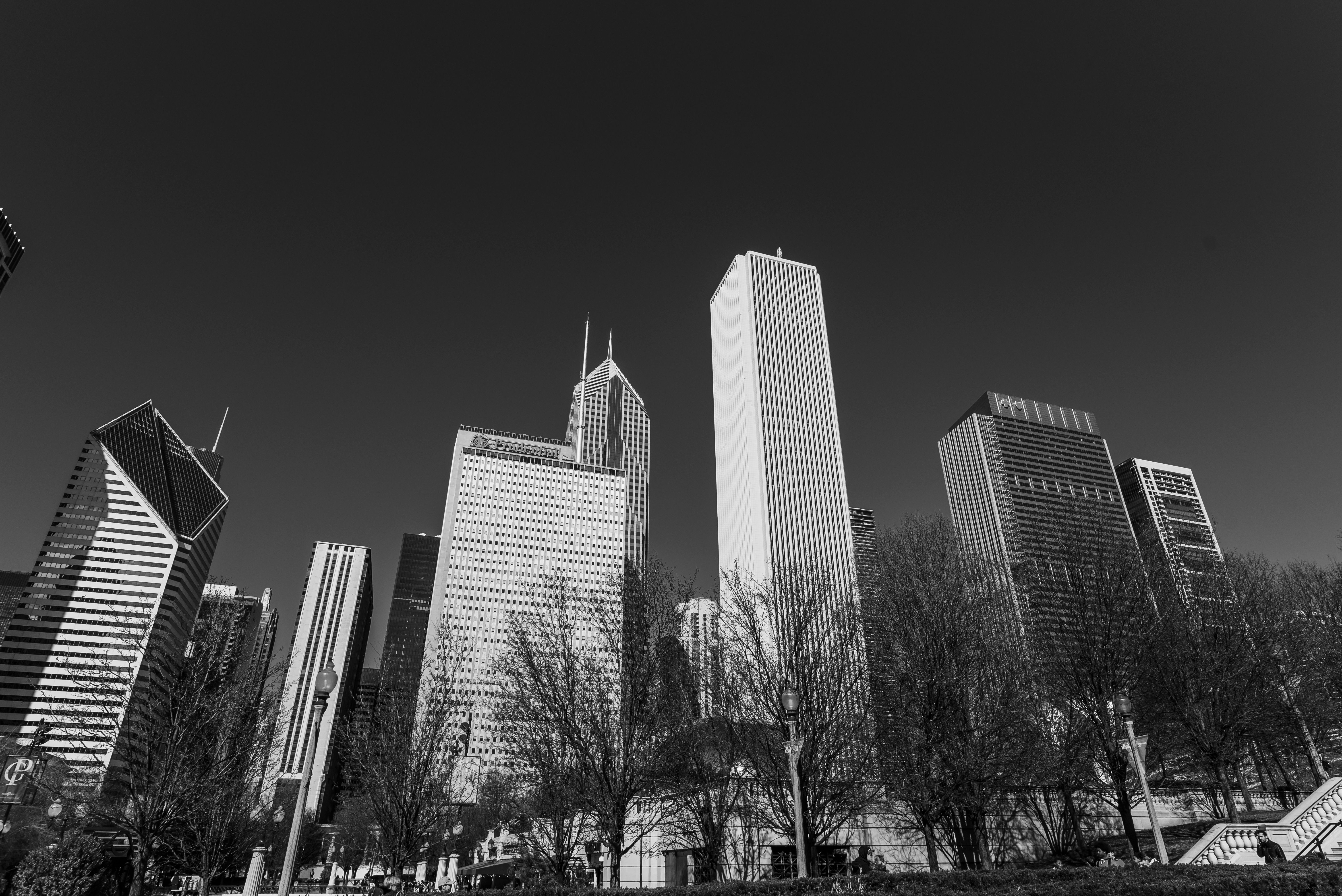 Chicago Skyline Black And White Black And White Chicago Skyline