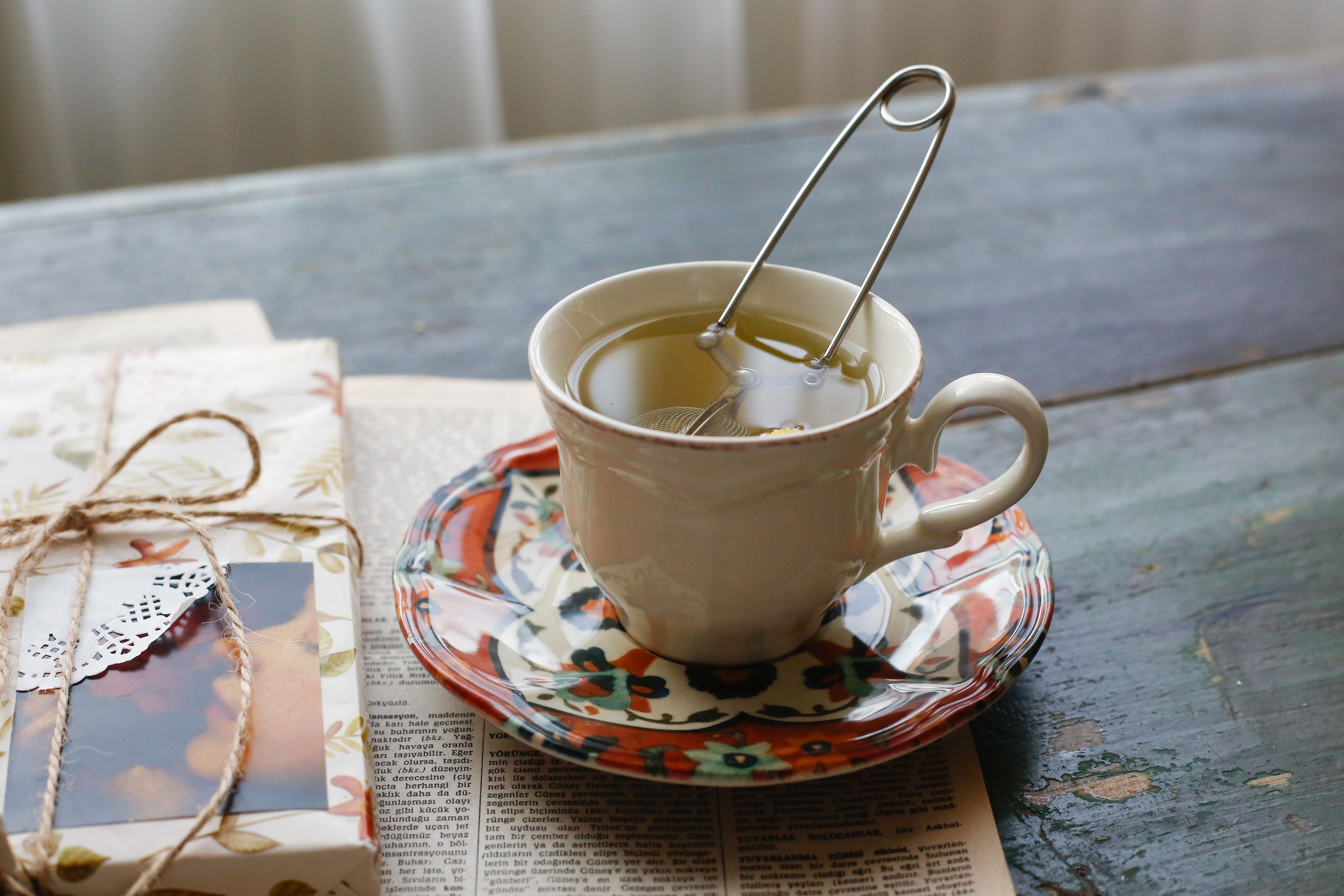 Elegant Tea Setup with Decorative Saucer · Free Stock Photo