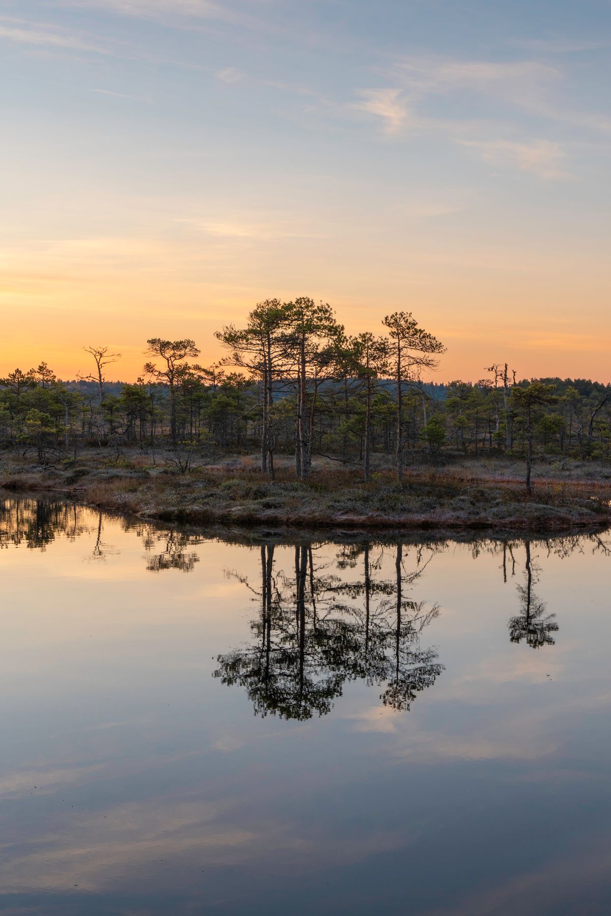 Serene Sunset Over Tranquil Lake Reflections · Free Stock Photo