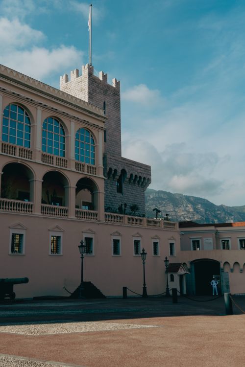 Free Discover the grandeur of Prince's Palace of Monaco bathed in summer sunlight, perfect for luxury travel and architecture enthusiasts. Stock Photo