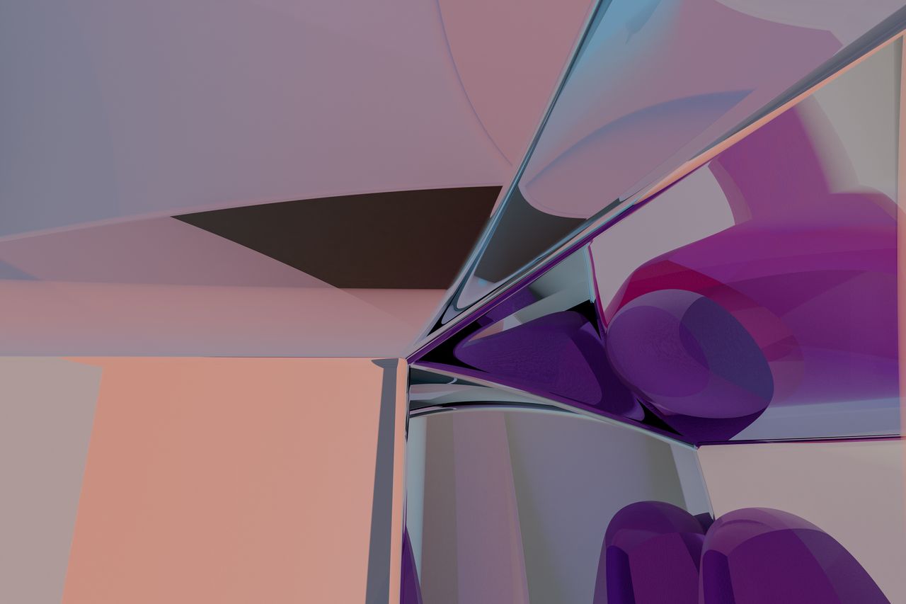 a captivating 3d abstract image in vibrant hues of purple pink and blu