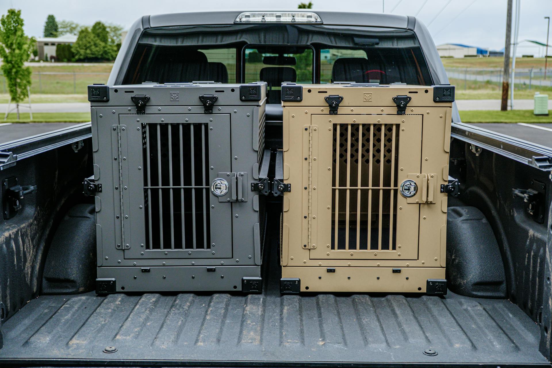 Impact Collapsible Dog Crate: Ideal for Suburban Homes and Trucks with Golden Retrievers