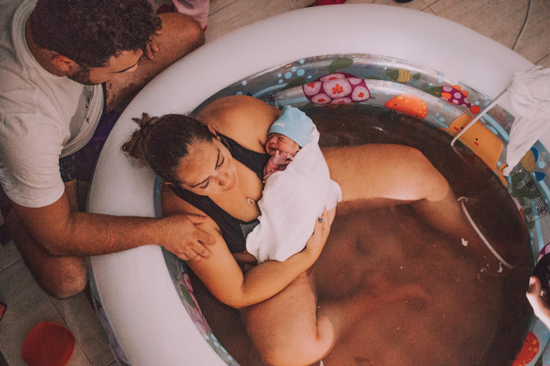 Intimate Water Birth Experience at Home