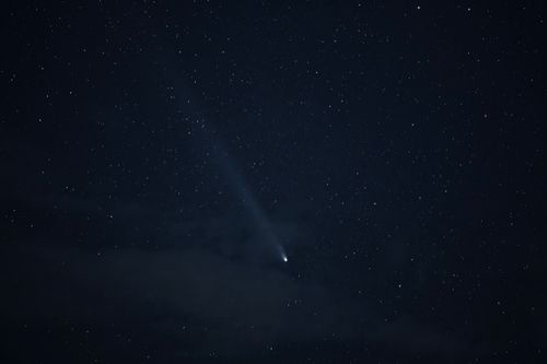 Free Capture of a comet streaking across the star-filled night sky in Wenatchee, Washington. Stock Photo