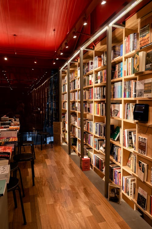 Free stock photo of architecture, book shelves, book stack