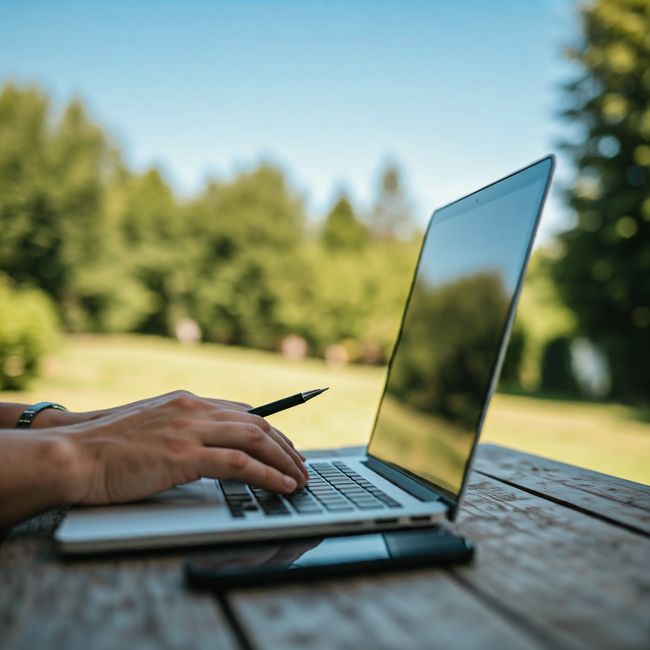Using online healthcare at a laptop, photographed by José Hermes Furtunato on Pexels