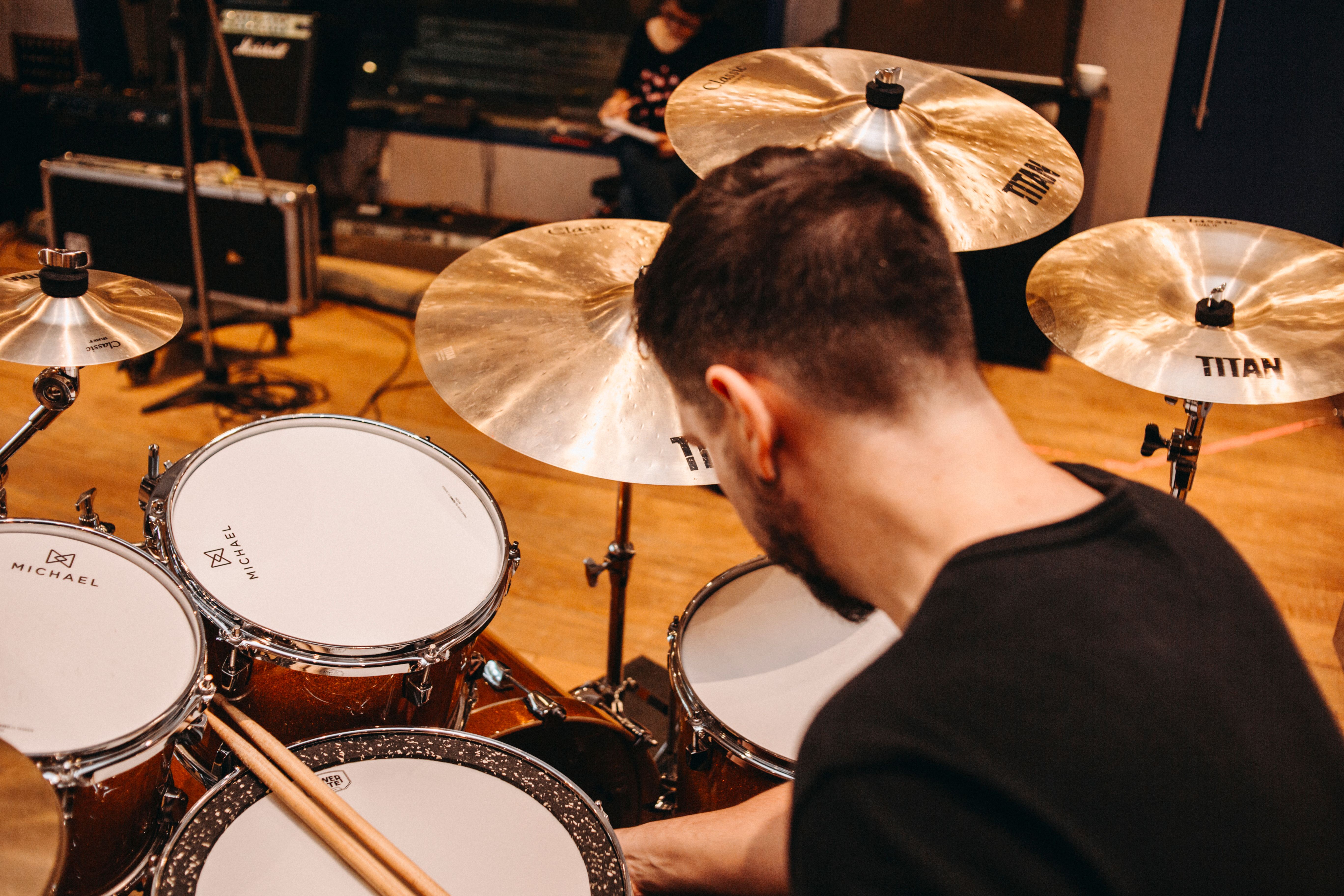 Drummer Practicing in Rio de Janeiro Studio · Free Stock Photo