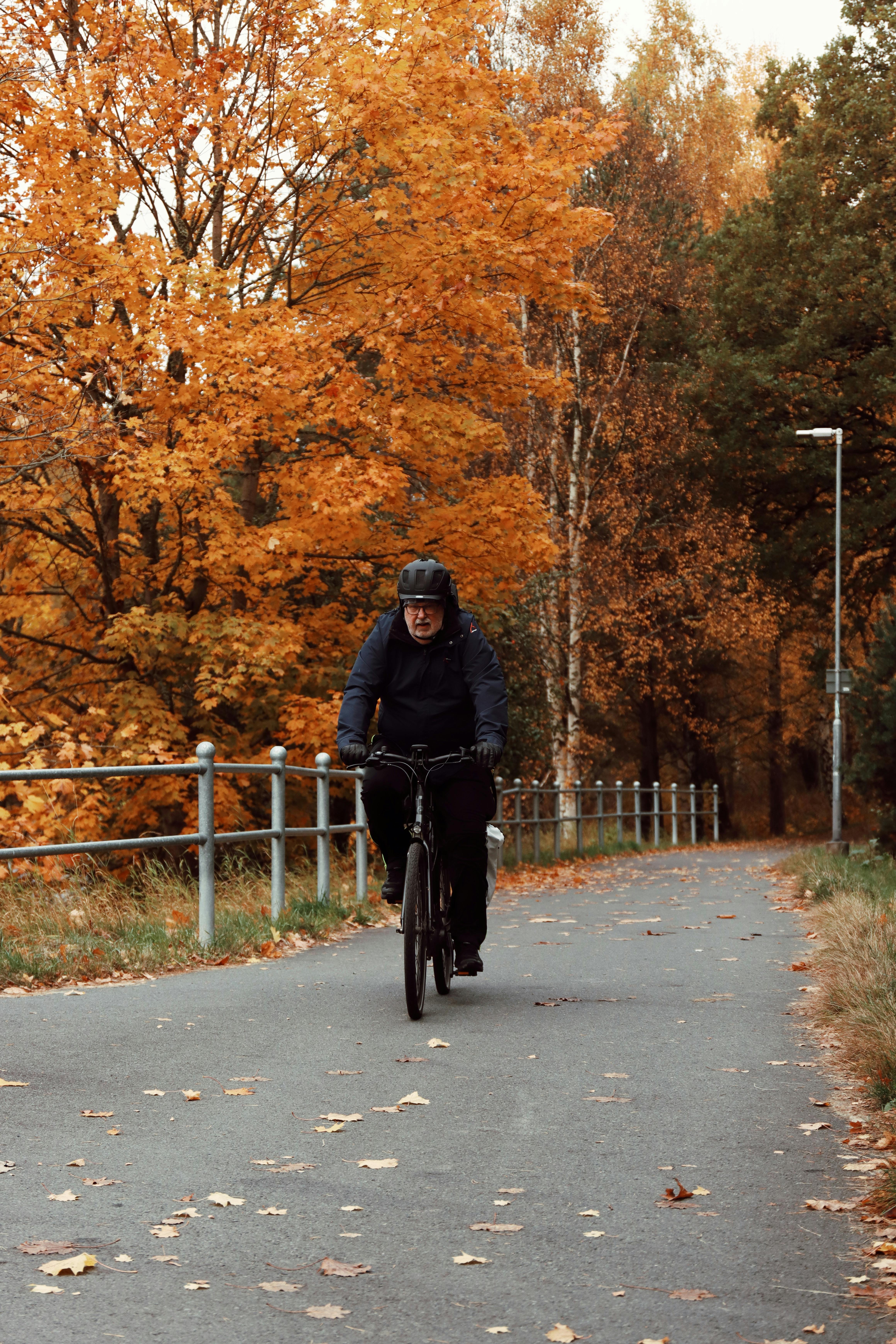 scenic autumn bike ride in swedish countryside