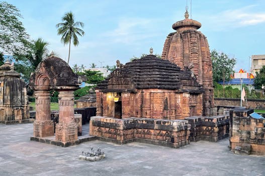 12th-century Kalinga architectural style temple in Bhubaneswar, Odisha, India.