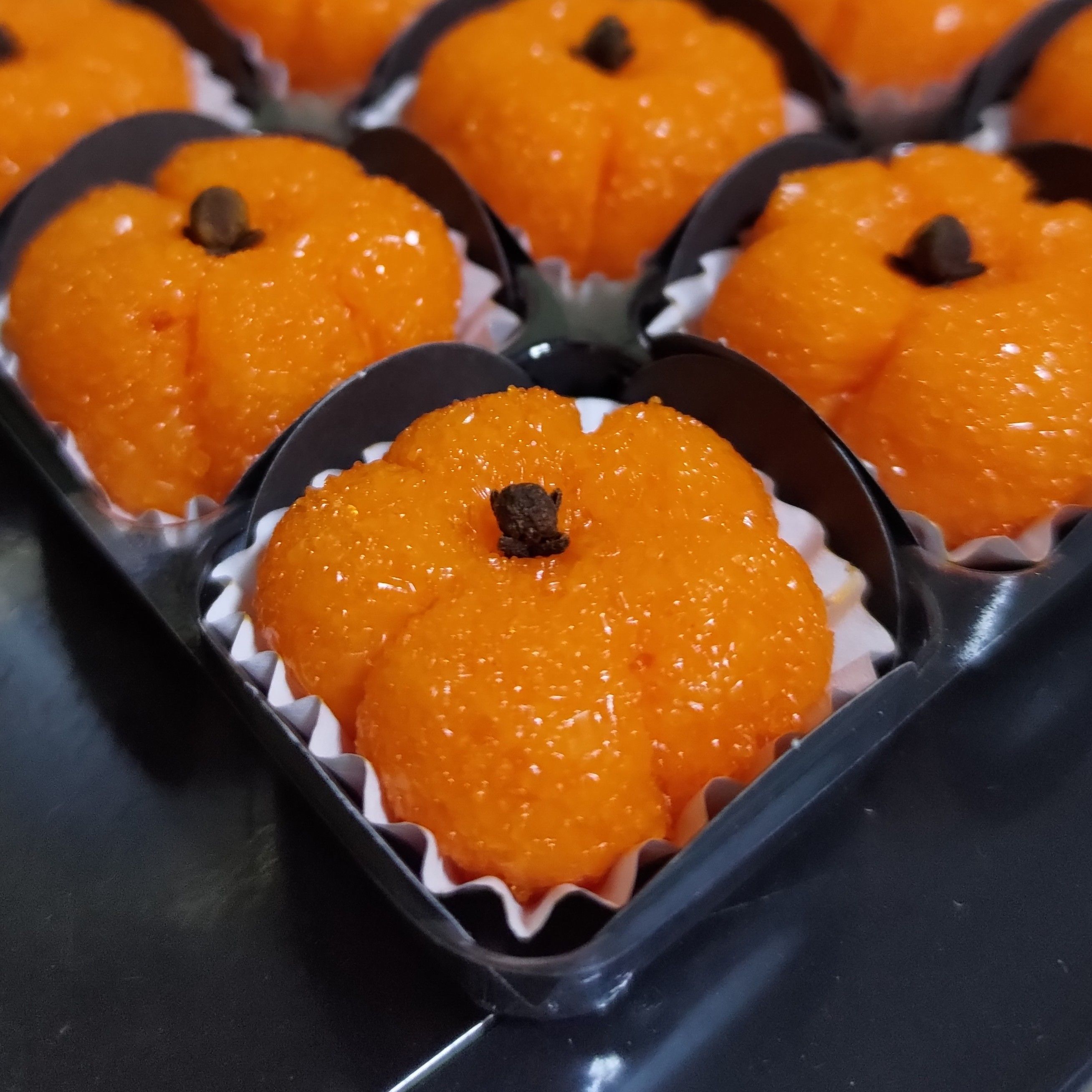 Handcrafted Pumpkin-Shaped Sweets for Halloween · Free Stock Photo