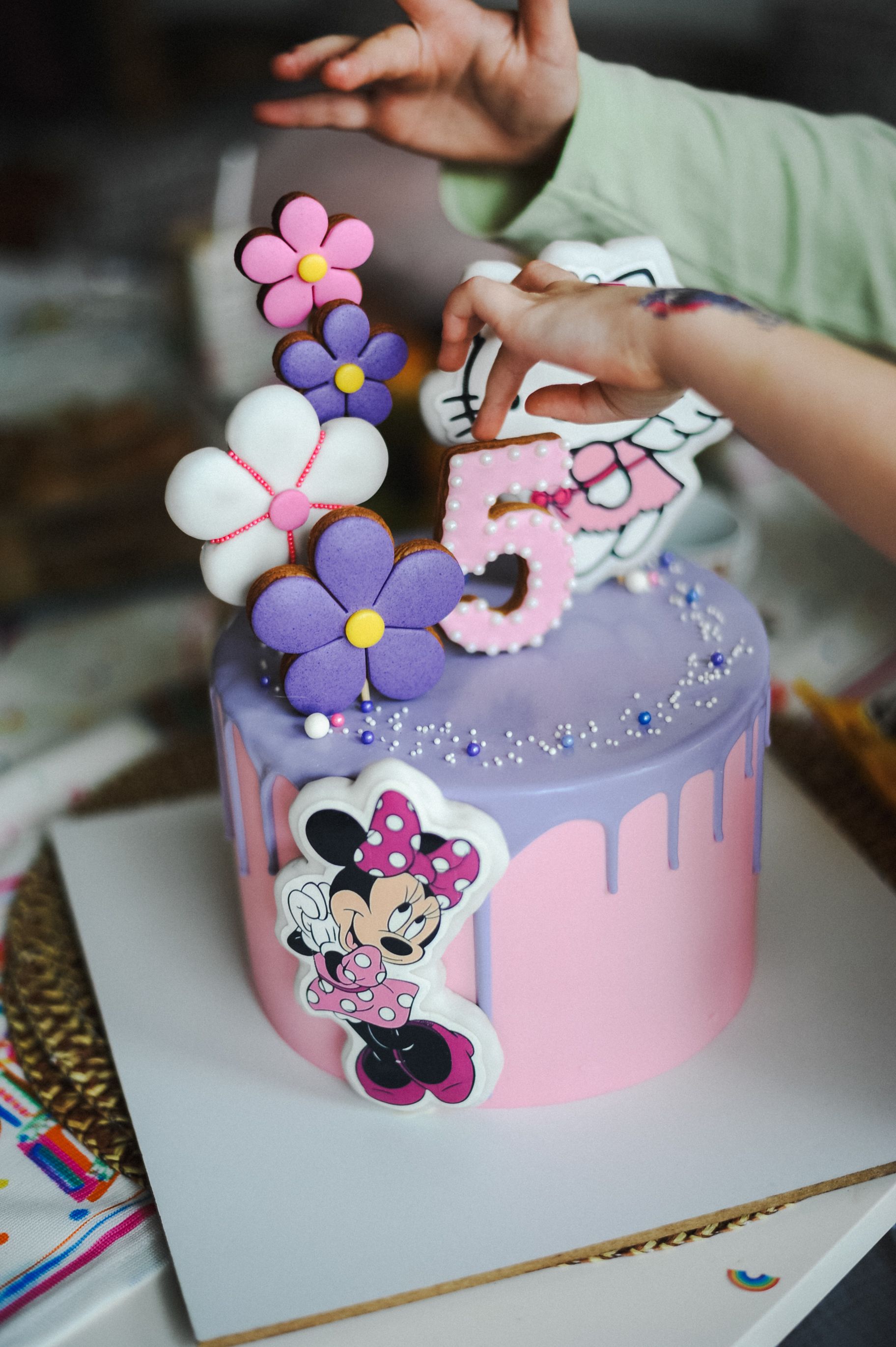 Children's Birthday Cake with Cartoon Theme · Free Stock Photo