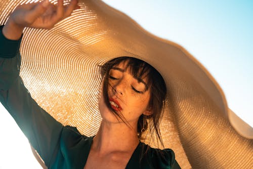 Free Woman Under Brown Hat Stock Photo