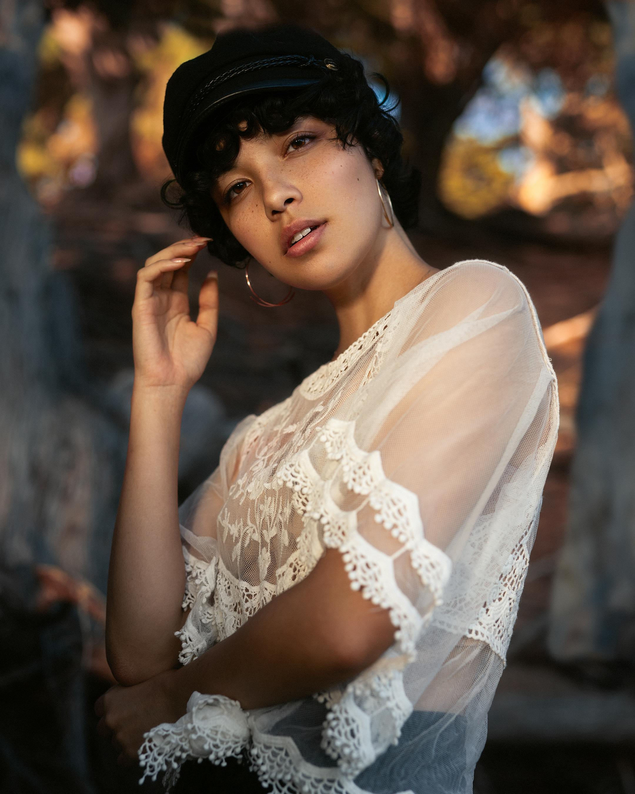 Photo Of Woman Wearing Lace Top · Free Stock Photo