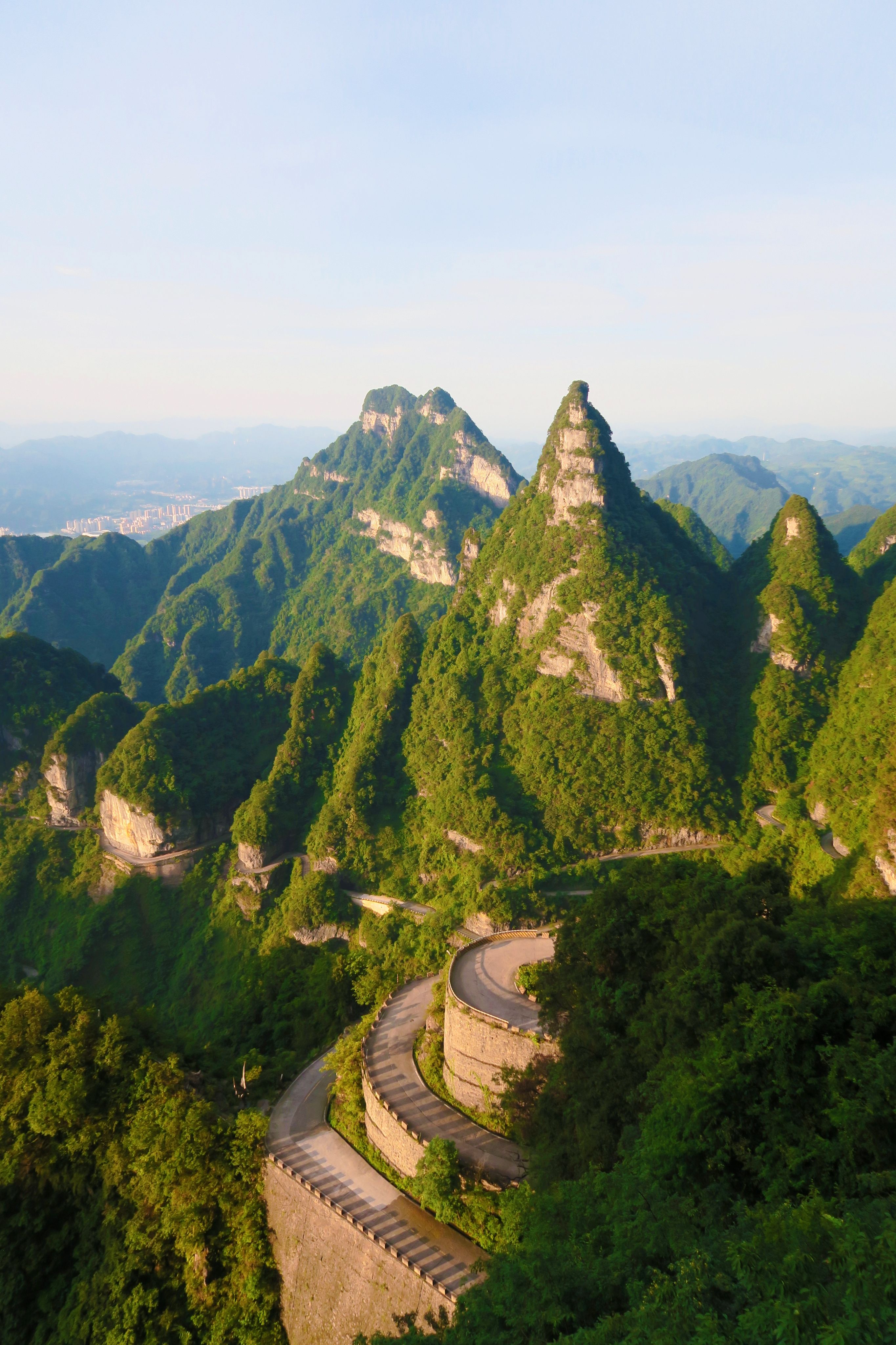 Tianmen Mountain aerial view in Zhangjiajie