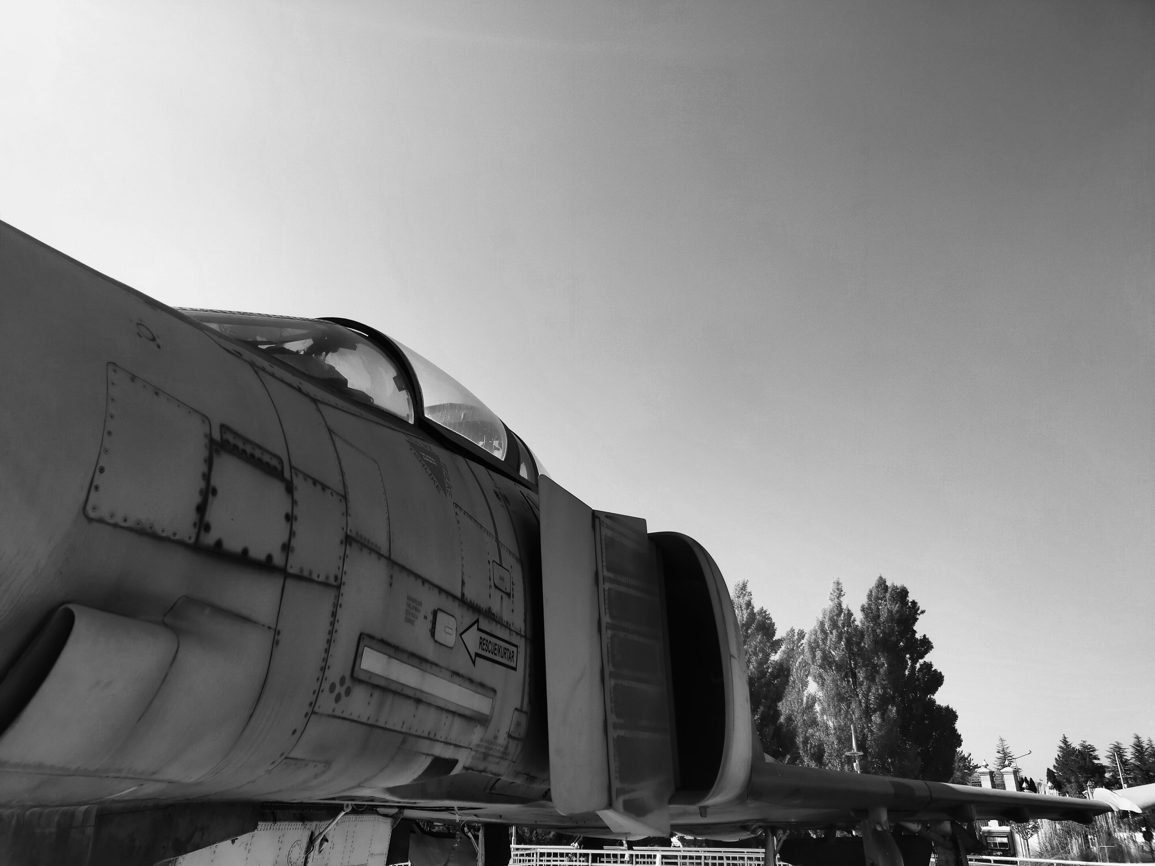 Close-Up Black and White Jet Fighter Aircraft · Free Stock Photo