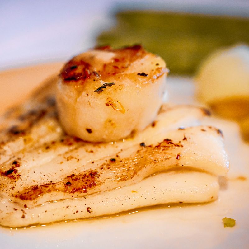 Belizean Hudut: Pan-Seared Snapper with Pearl Couscous and Coconut Broth