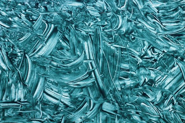 Teal impasto brush-stroke texture &mdash; photo by Landiva Weber on Pexels