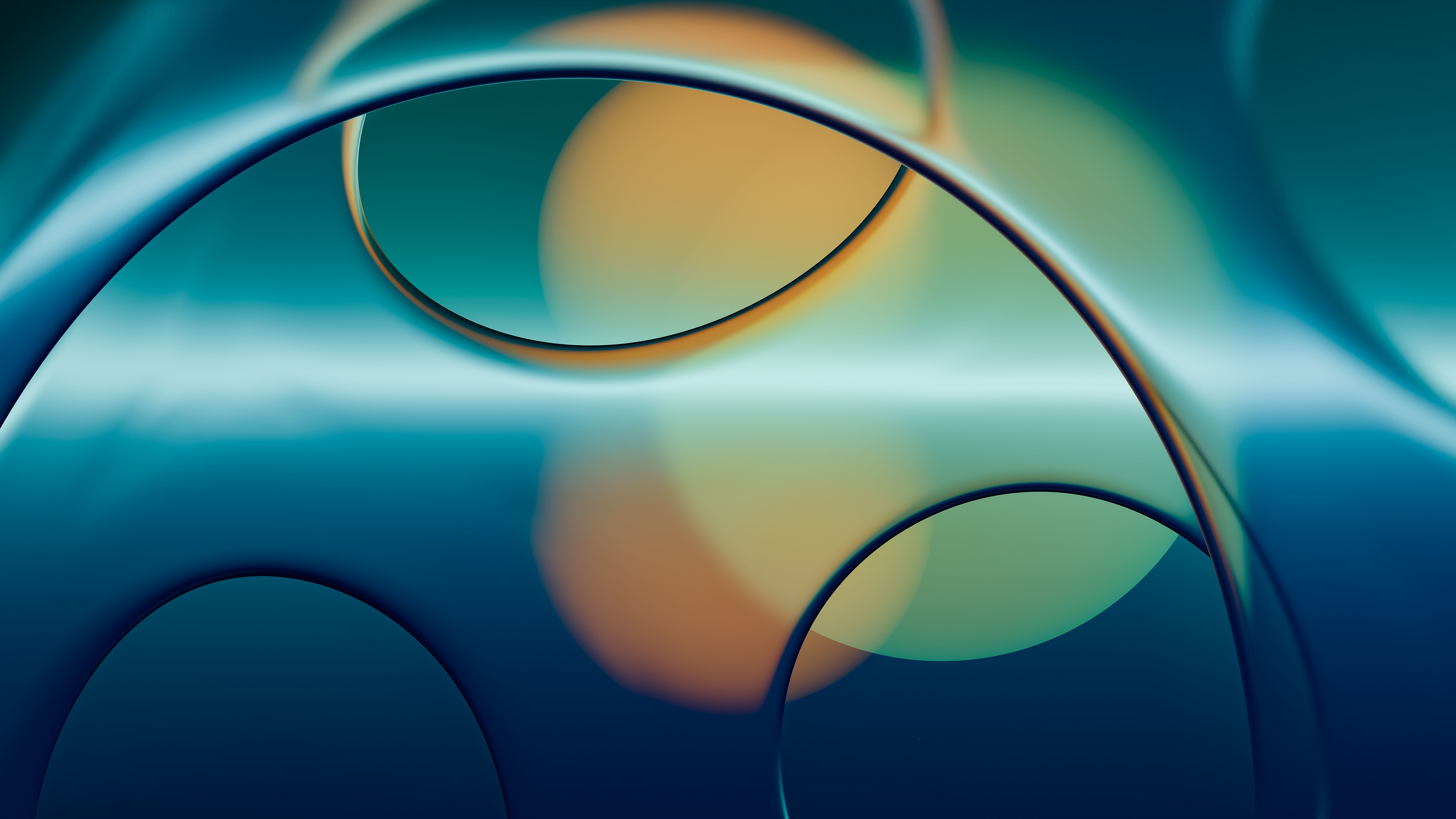 Colorful Abstract Design with Curves and Circles · Free Stock Photo